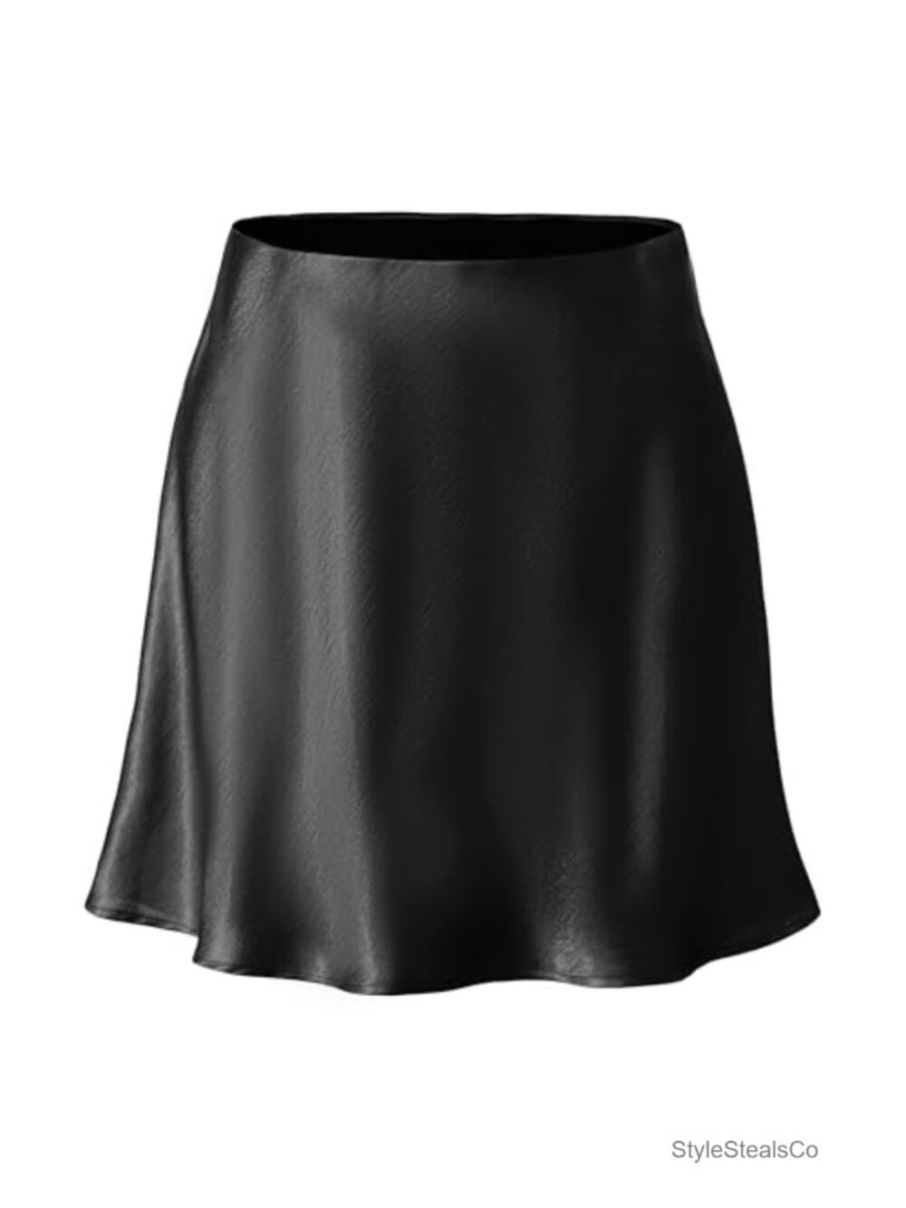 Silky Satin Mini Skirt High Waist Bias Cut A-Line Fishtail Leopard Print